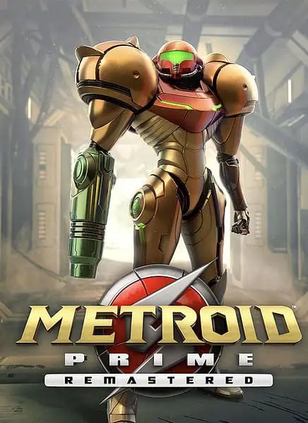Samus Aran in Power Suit aus Metroid Prime, Sci-Fi Action.