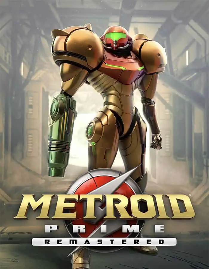 Samus in Power Suit Samus Aran in Power Suit aus Metroid Prime, Sci-Fi Action.