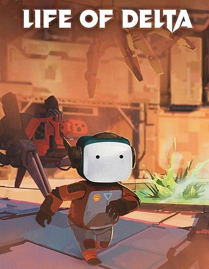 Virtuelles Spielbild von "Life of Delta" mit Robotercharakter in futuristischer Umgebung.