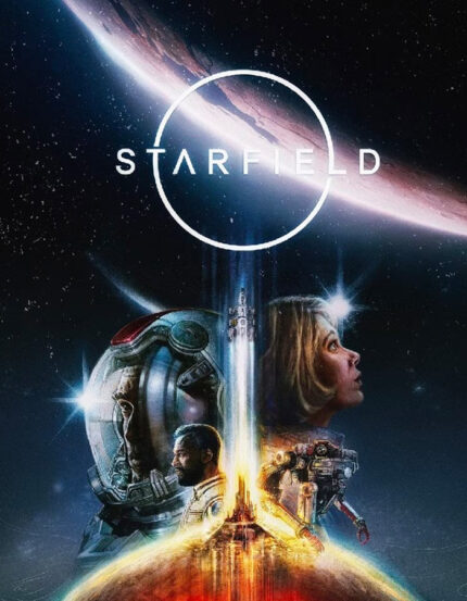 Starfield Spielwelt mit Raumfahrt und Charakteren im Weltraum.