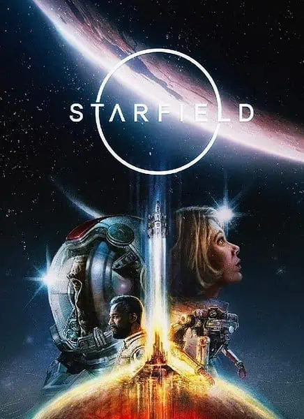 Starfield Spielwelt mit Raumfahrt und Charakteren im Weltraum.
